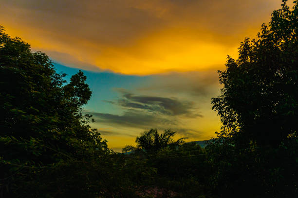 A beautiful sunset in the Colombian plain