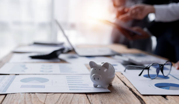 istock Business Team working at office with documents on his desk, doing planning analyzing the financial report, business plan investment, finance analysis concept 1409815515