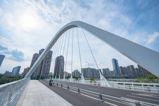 istock Sunny Chengdu Bridge Financial City 1409816359