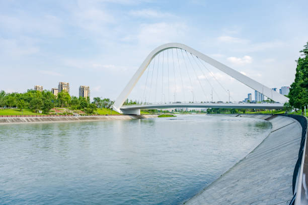 istock Sunny Chengdu Bridge Financial City 1409816383