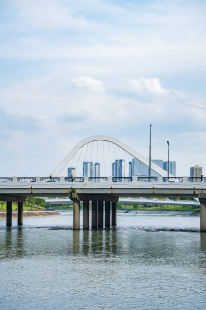 istock Sunny Chengdu Bridge Financial City 1409816431