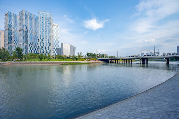 istock Sunny Chengdu Bridge Financial City 1409816437