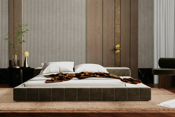 istock 3d render of beautiful interior design, bedroom 1409823883