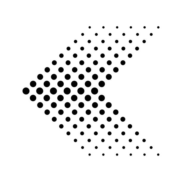 ピクセル アートの矢印。ハーフトーンポインタ。ベクターイラストレーション。ストック画像。 - ハイキー点のイラスト素材／クリップアート素材／マンガ素材／アイコン素材