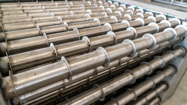 istock shiny pipe turned machined metal material 1409830946