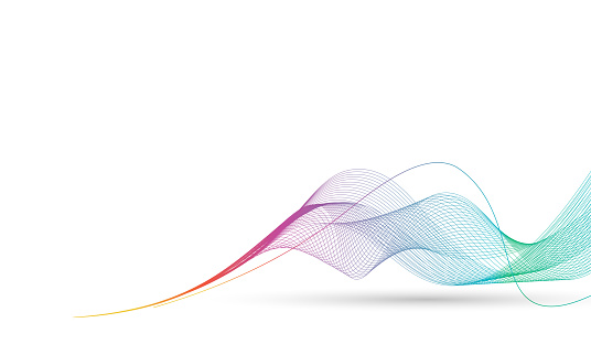 wavy line background with rainbow colors, suitable for backgrounds, presentations, wallpapers, covers, and others