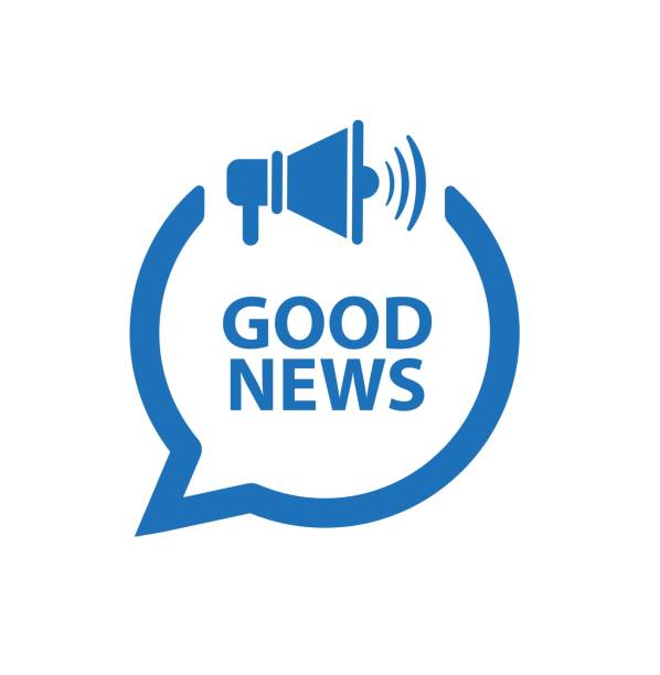 good news megaphone sign on white background good news megaphone sign on white background good news stock illustrations