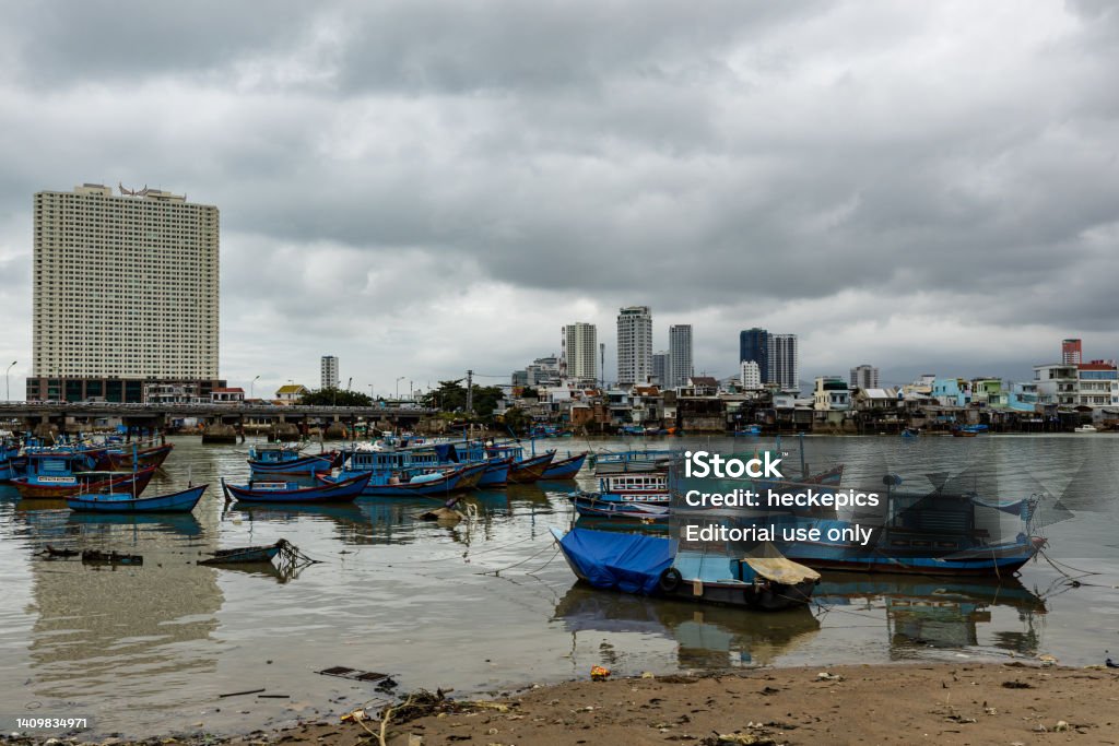 The City of Nha Trang in Vietnam - Royaltyfri Arkitektur Bildbanksbilder The City of Nha Trang in Vietnam - Royaltyfri Arkitektur Bildbanksbilder