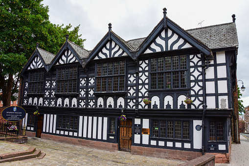 Chester, UK: Jul 3, 2022: Stanley Palace was built in 1591 on the site of a friary. It is currently used as function and meeting rooms for hire. Some believe that the building is haunted.
