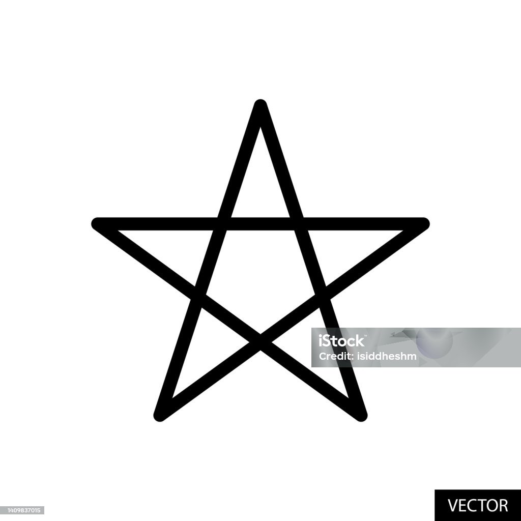 Pentagram Biểu Tượng Vector Ngôi Sao Năm Cánh Trong Thiết Kế Phong ...