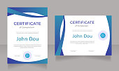 istock Completion of internship certificate design template set 1409838051