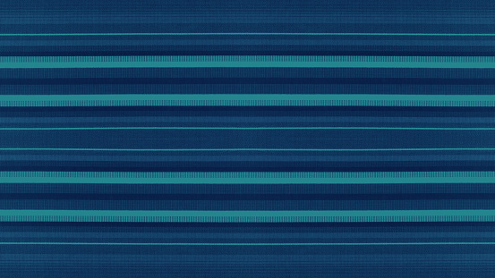 Blue turquoise striped natural cotton linen textile texture background