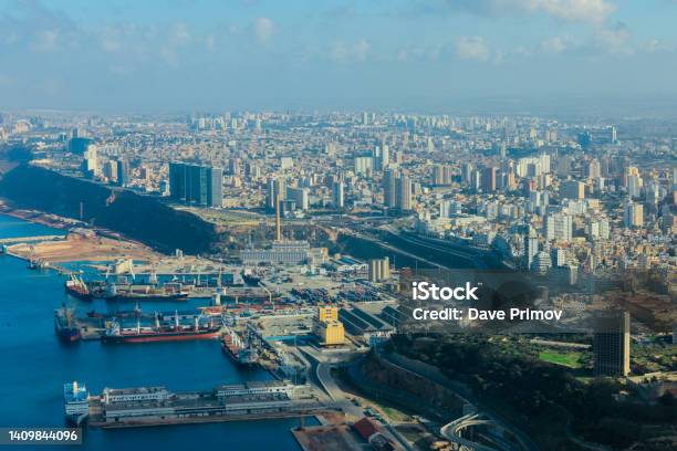 Panoramic View To The Oran Port On The Coastline Of Mediterranean Sea Stock Photo - Download Image Now