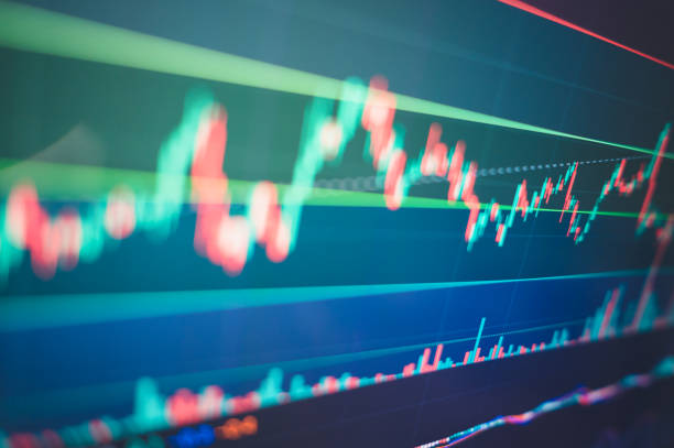 istock invest analysis data candle stick cahrt prepare for Uncertainly recession inflation Commodity items such as corn, wheat, precious metals, stacked going to bear market 1409849360
