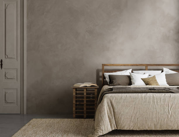 istock Earthy nomadic bedroom interior 1409851361
