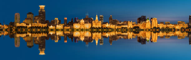istock Panoramic skyline of Shanghai and Huangpu river 1409851999