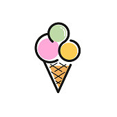 istock Ice cream icon logo 1409853947