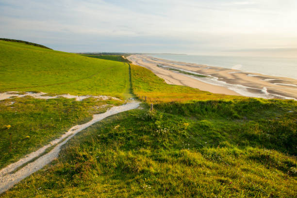 istock Cliffs on a beach in Cap Blanc Nez, France 1409859276