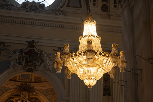 A beautiful, ornate chandelier