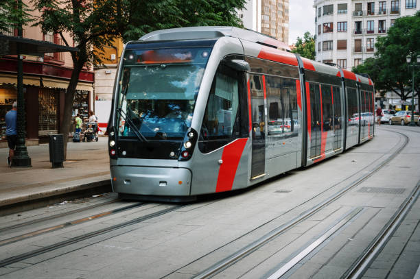 istock Modern tram in a city 1409860355