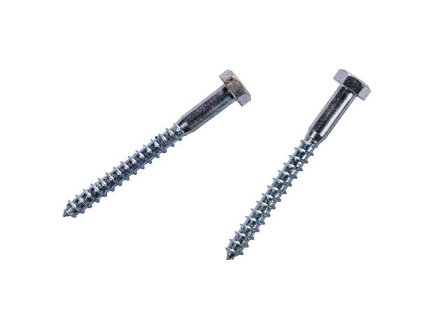 istock Screws closeup isolated on white background 1409861415