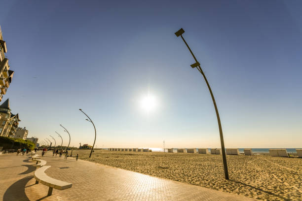 Beach lighting at De Panne in Belgium