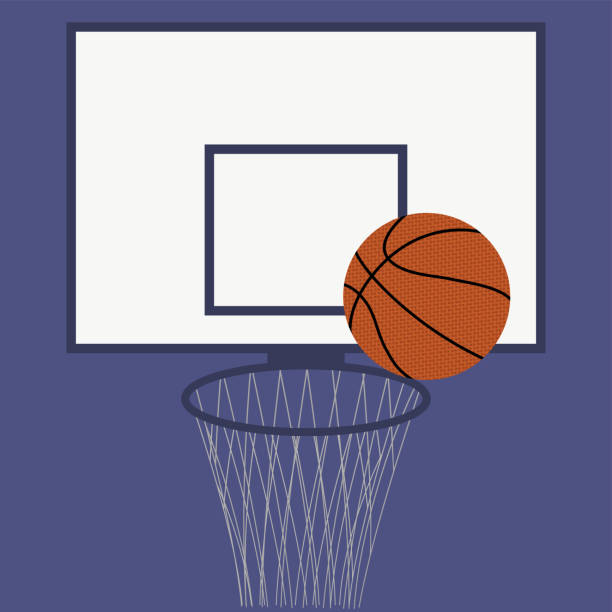 istock Basketball backboard and ball Sports equipment 1409869512