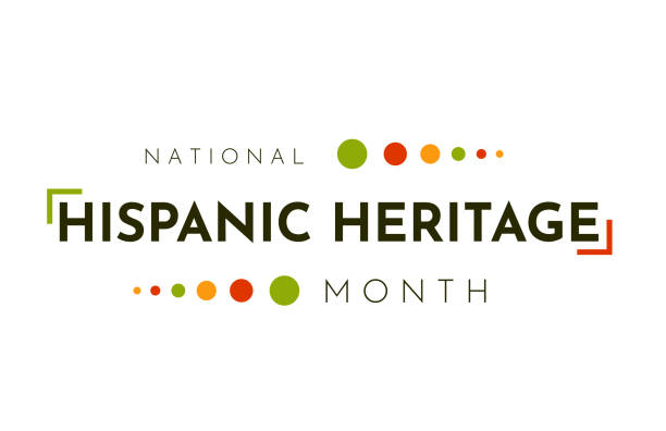national hispanic heritage month card, background. vector - hispanic heritage month 幅插畫檔、美工圖案、卡通及圖標