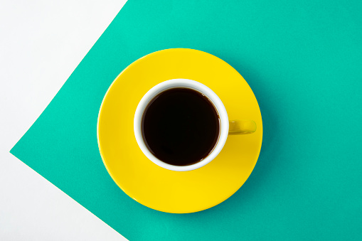 coffee cup and color paper desgin
