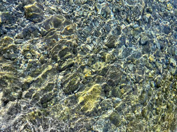istock Transparent sea water with pebbles and stones at the bottom. 1409872270