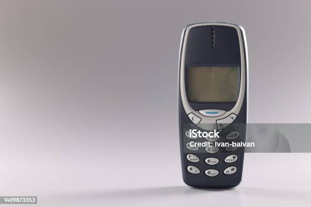 Georgia Tbilisi December 7 2021 Original Nokia 3310 On Gray Background Stock Photo - Download Image Now