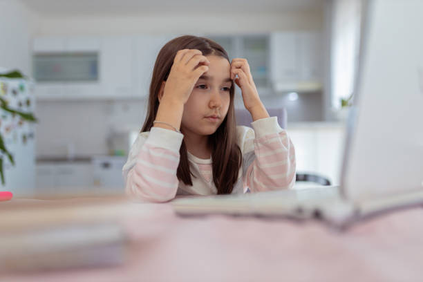 istock Symptoms of Myopia.  Pain in the head 1409875564