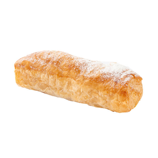 istock Isolated puff pastry sugar bun on the white 1409875567