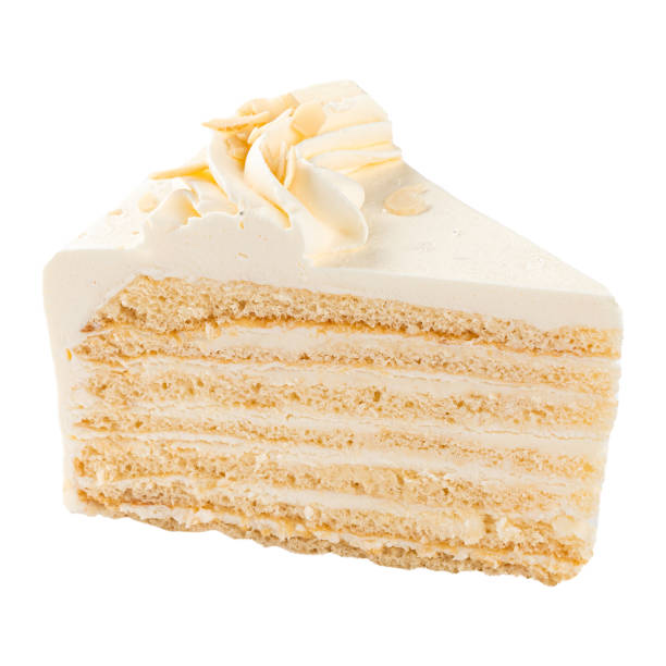 istock Isolated slice of cake with butter cream 1409875626