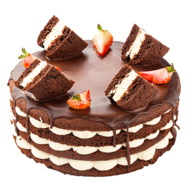 istock Isolated whoopie pie cake with chocolate on white 1409875676