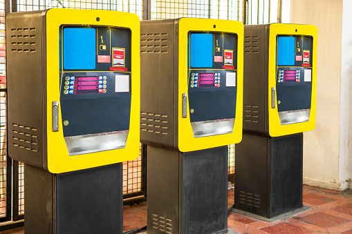 Ticket machine in a metro station