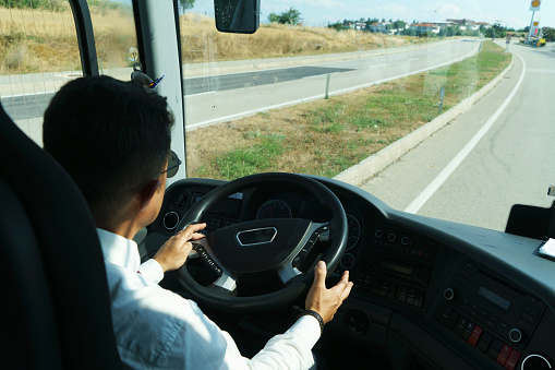 Bus Driver, Bus, Driving, Driver - Occupation, Steering Wheel