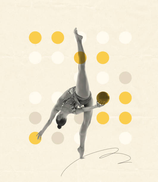 portrait of young gymnasts competing in the stadium