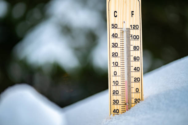 istock Winter time. thermometer on snow shows low temperatures. 1409882318