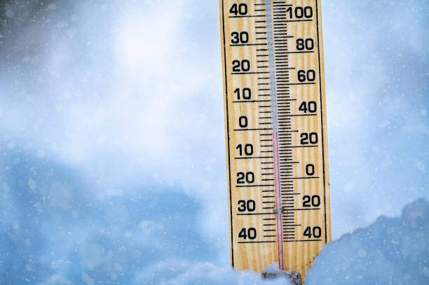istock Winter time. thermometer on snow shows low temperatures. 1409882319