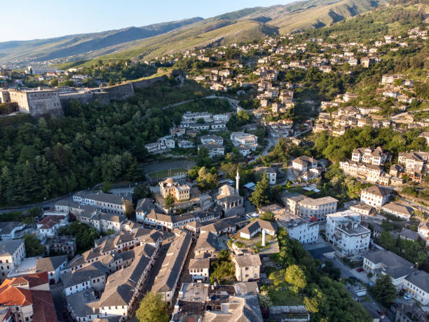 istock Gjirokaster old Albanian town from Drone 1409882420