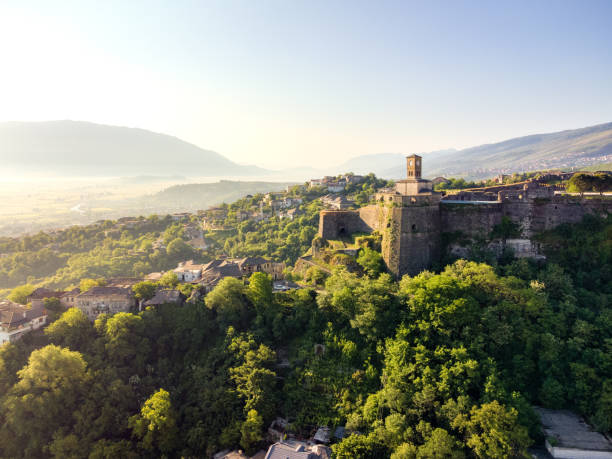 istock Gjirokaster old Albanian town from Drone 1409882443