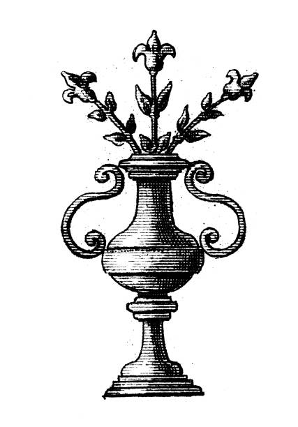 Antique engraving illustration, Civilization: Medieval Insignia badge
