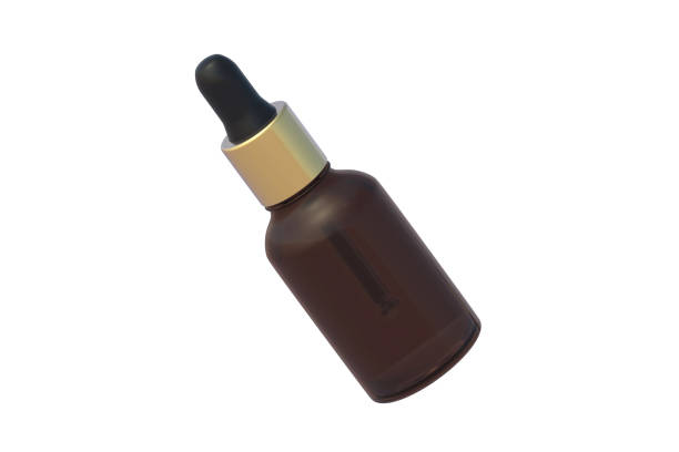 istock Cosmetic bottle with pipette isolated on white background. 3d render 1409883733