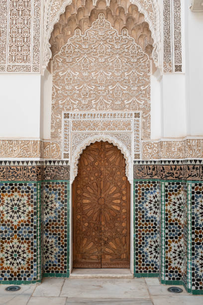 istock Old ancient door architecture on a traditional landmark in Marrakesh, Morocco 1409891228