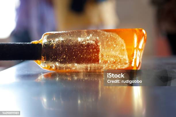 Glass Blower Barrel End Stock Photo - Download Image Now - Glass - Material, Art And Craft, Art and Craft Equipment