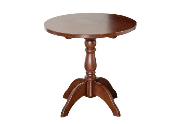 istock round wooden table isolated 1409895313