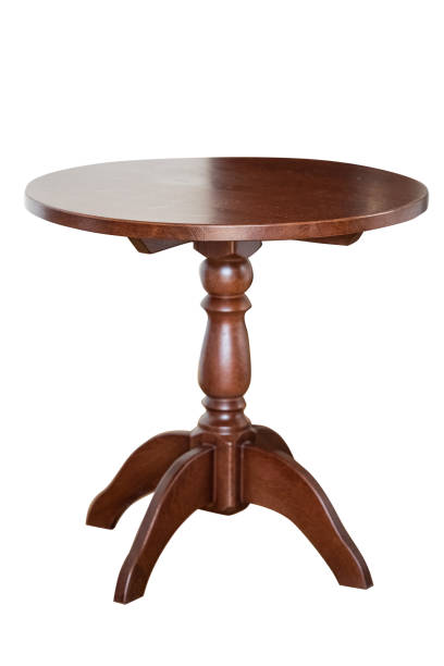 istock round wooden table isolated 1409895724