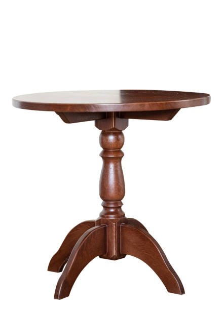 istock round wooden table isolated 1409895784