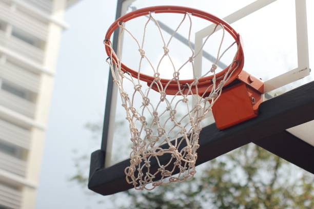 istock Basketball hoop close up 1409897484